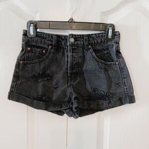 Forever 21 Distressed Denim Black Shorts size 24